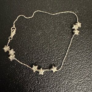 Silver Star Charm Anklet